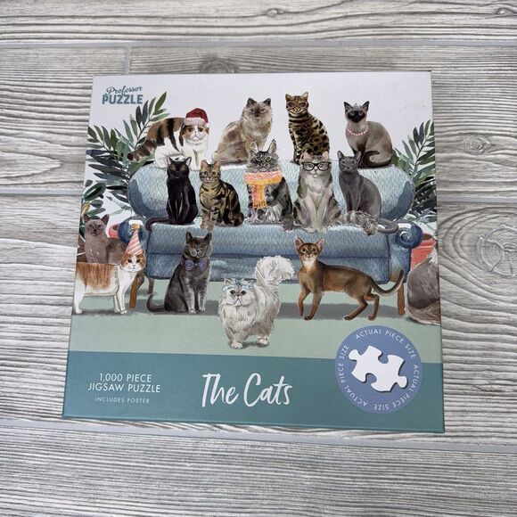 Lot of 2 Cat Jigsaw Puzzles, Kitty Throne 500 Pcs & The Cats 1000 Pcs NEW SEALED - Picture 5 of 6